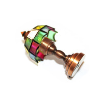 Lampe miniature pour maison de poupée, lampe de table miniature, lustre floral pour maison de poupée, lampe de plafond, lampe tulipe avec éclairage à piles