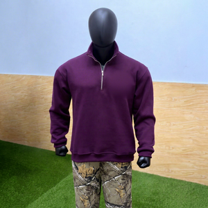 Pull en molleton personnalisé pour homme, col montant, coupe classique, coupe-vent, respirant, 100 % coton, idéal pour l'automne, OEM/marque personnalisée - Product Image 2