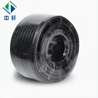 Gaine électrique flexible ondulée en acier de haute qualité, revêtue de PVC noir et gris, résistante aux flammes et aux UV