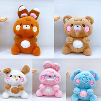 Jouets en peluche animaux mignons et adorables de 8 pouces en coton PP personnalisables, brodés, anti-stress, doux, de haute qualité, très demandés