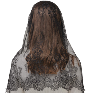 Erkoumi Infinity Shape Tissu Vintage Traditionnel Inspiré Dentelle de Style <span class=keywords><strong>Espagnol</strong></span> pour Mantilla Head Covering Sun Protection Veil - Product Image 4