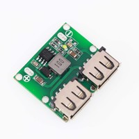 Salida USB dual, 9V/12V/24V a 5V 3A, módulo de carga DC-DC para vehículos, reducción y estabilización de voltaje.
