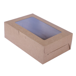 Caja de embalaje de alimentos sostenible para el desayuno Sorpresa Caja Bento de papel Kraft marrón con ventana - Product Image 3