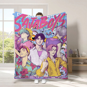 Chấp Nhận Tùy Chỉnh Bán Buôn Dễ Thương Anime Sang Trọng Chăn Tùy Chỉnh Anime K Pop Kpop Quỷ Thợ Săn Mềm Lông Cừu Flannel Ném Chăn - Product Image 3