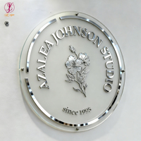 Enseignes murales lumineuses en néon acrylique personnalisées avec logo, lettres 3D et plaques rondes pour salons de beauté et panneaux publicitaires