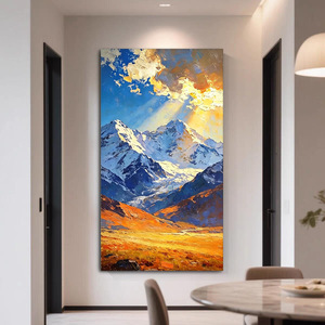 Peinture de paysage sur toile, effet visuel 3D, peinture à l'huile peinte à la main pour la décoration du salon, de l'entrée et du couloir - Product Image 3