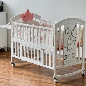 Set Multifunzionale per Neonati con Lettino in Legno, Culla e Fasciatoio Integrato - Product Image 2