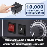 Interrupteur à bascule KCD4 6 broches 3 positions 16A 250VAC Interrupteurs à bascule carrés à brancher ON-OFF-ON IP65 DPDT pour voiture marine appareils électroménagers