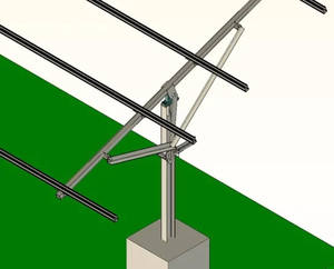 Extreme Environment Rated Single <strong>Post</strong> Galvanized Steel Solar Panel Mounting <strong>Bracket</strong> - Product Image 3