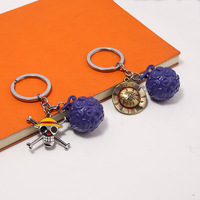 Porte-clés en métal modèle arme Fruit du Diable Luffy One Piece Anime Japonais