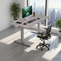 Cadre de bureau électrique moderne de luxe à double moteur, réglable en hauteur sur 3 niveaux avec mémoire de position pour poste de travail ergonomique - Vente en gros