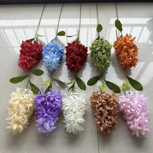 QSLH G-246 factory direct high quality hydrangea artificial flower silk hydrangea flowers for wedding decoration