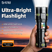 Lampe torche télescopique d'extérieur à zoom, autonomie ultra-longue, laser blanc, super lumineuse, lampe torche portative pour le camping