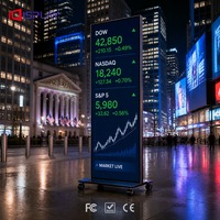 Écran d'affichage LED pliable pour événements, lecteur publicitaire intelligent portable, affichage numérique d'intérieur, écran d'affichage LED pliable, P1.86 P2.5 GOB, raccordement sans soudure