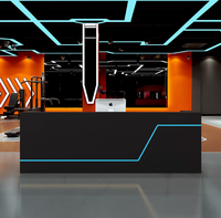 Réception pour centre sportif Comptoir de réception pour studio de fitness de style technologique Comptoir de réception pour café Internet Comptoir de caisse Expérience VR Réception