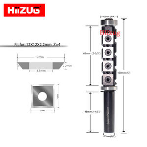 Hiizug Espiral Flush Guarnição Router Bit com Carbide Indexável Insere 1/2 Polegada Shank CNC Madeira Milling Cutter Top Bottom Bearing - Product Image 2