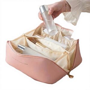 Bolsa de Maquillaje de Viaje 2026, Diseño Nuevo, Gran Capacidad, Cierre de Cremallera, Ecológica, con Compartimentos, Portátil, de PU, Tipo Almohada - Product Image 4