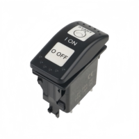 Interrupteur à bascule ON-ON-OFF avec lumière LED bleue, 6 broches, 20A, pour voitures, caravanes, yachts, bus