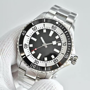 Reloj Mecánico Automático Clásico de Alta Calidad para Hombre, Esfera Negra, Bisel Giratorio Decorativo, Correa de Acero Inoxidable - Product Image 2