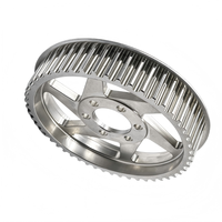 Pulley Timing 32 Gigi Aluminium 6061 Anodized Keras Tahan Aus Presisi Tinggi Khusus untuk Suku Cadang Penggerak Listrik Sepeda Motor