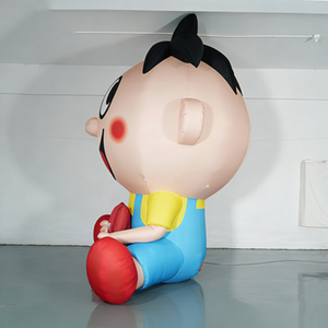 Figurines gonflables personnalisées avec logo de dessin animé Wangzi pour la décoration de centre commercial, affichage extérieur, statue de personnage créative - Product Image 3