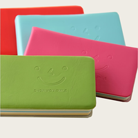 Logo personnalisé conçu A7 2.36*4.33 pouces longue bande en cuir cahier Portable mémo petit journal pour le travail école imprimé cadeau