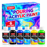 Kit DIY Ours Violent Fluide – Ensemble de Peinture Acrylique pour Coulée de Résine – Jouet d'Art Fluide pour Décoration Faite Main 60ml