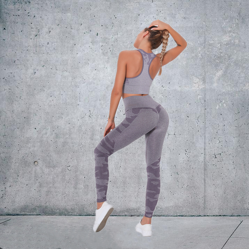 HOT 5 colors Fashion Modern Breathable Workout Clothing Popular Women Active Wear Yoga Set hygroscopic