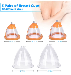 Masseur de poitrine électrique à ventouse orange, appareil de beauté en silicone pour la maison et le salon - Product Image 4