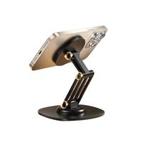 Support de téléphone et tablette de bureau en alliage d'aluminium magnétique puissant N52 personnalisé, bras articulé réglable sur 3 axes