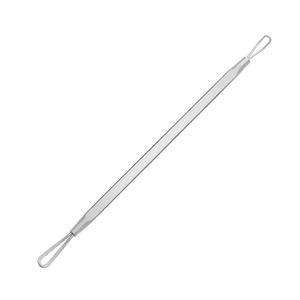 Acier inoxydable Double tête points noirs bouton comédon <span class=keywords><strong>extraction</strong></span> dissolvant acné aiguille outils de beauté pour le visage et le nez - Product Image 1