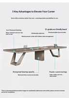 Boîte de câblage de table de conférence en forme de barre, style panneau, design moderne et minimaliste pour réunions de bureau, mobilier de bureau