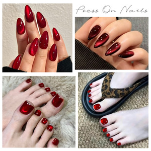 Venta al por Mayor <span class=keywords><strong>de</strong></span> 48 <span class=keywords><strong>Uñas</strong></span> Postizas Color Vino Tinto con Efecto Ojo <span class=keywords><strong>de</strong></span> Gato, <span class=keywords><strong>Uñas</strong></span> Cortas en Forma <span class=keywords><strong>de</strong></span> Almendra, Parches <span class=keywords><strong>de</strong></span> Cobertura Total para <span class=keywords><strong>Manos</strong></span> <span class=keywords><strong>y</strong></span> <span class=keywords><strong>Pies</strong></span> - Product Image 3