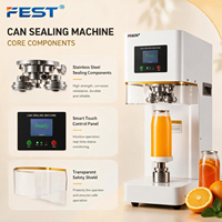 Machine de scellage automatique de canettes en plastique FEST pour boissons, scelleuse de canettes PET, manuel de la machine de scellage de canettes