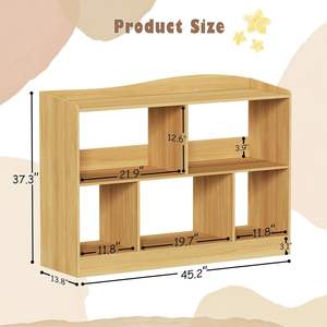 Estantería de Madera Moderna <span class=keywords><strong>Montessori</strong></span> de 5 Secciones, Mueble de Almacenamiento de Juguetes para Niños, Ahorro de Espacio, Resistente, para Aula o Sala de Juegos - Product Image 2