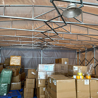 Tente à armature en acier renforcé avec roues, auvent en PVC imperméable, conception résistante à la neige pour le stockage en entrepôt et l'utilisation sportive
