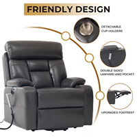 Fauteuil releveur électrique à trois moteurs OKIN avec soutien lombaire réglable, fauteuil inclinable électrique pour personnes âgées, entrepôt américain