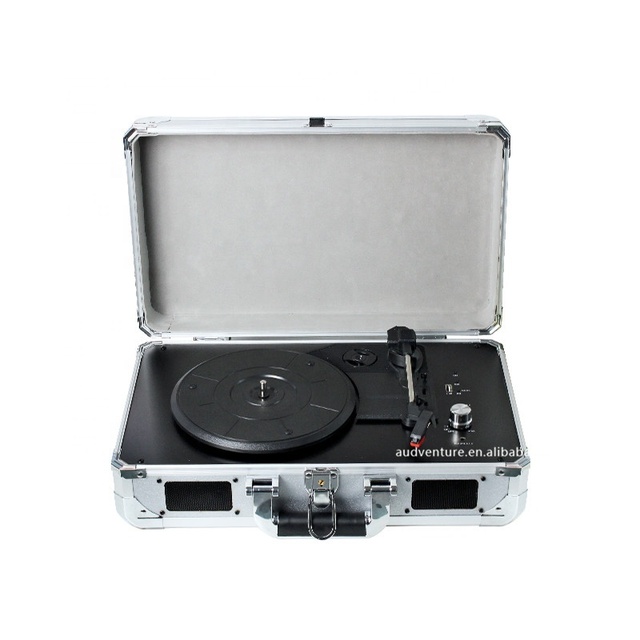 Built in Speakers Dust Cover Multimedia USB TF AUX 3 Speeds Remote Control Retro Vinyl Record Turntable Players