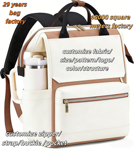 Sac à dos pour ordinateur portable avec poche géante pour gobelet, 15,6 pouces, pour voyage, travail, infirmière, enseignant, étudiant, imperméable, sac à dos décontracté - Product Image 1
