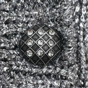 <span class=keywords><strong>Cardigan</strong></span> Corto da Donna, Serie Medievale in Fibra di <span class=keywords><strong>Viscosa</strong></span> con Scollo a V e Tessitura a Filo - Product Image 5