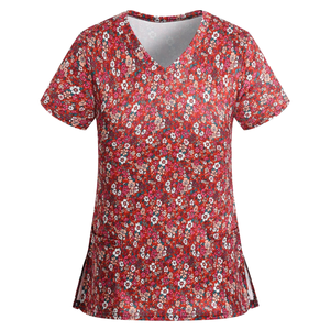 Nuevas llegadas: Conjunto de uniforme médico HNANG para mujer, tela de punto, elastano/poliéster, uso hospitalario, detección de agujas - Product Image 1