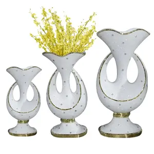 モダンクラフト英国スタイルレジングラスファイバークリエイティブフラワーポット花瓶家の装飾花瓶彫刻豪華