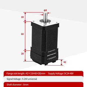 Motor Paso a Paso Híbrido de Bucle Cerrado <span class=keywords><strong>Nema</strong></span> <span class=keywords><strong>17</strong></span> Kaihong 42x42x60+<span class=keywords><strong>20mm</strong></span> 0.7N.M, CC 24V con Controlador Integrado - Product Image 2