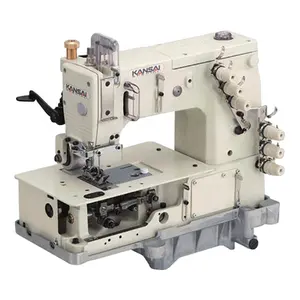 Kansai Speciale DLR1503PTF Lap Naden Zijnaad 3 Naald Flatbed Dubbele Kettingsteek Machine Voor Jeans En Denim Broek