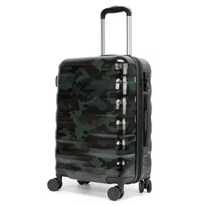 功能旋转轮行李箱OEM ODM手推车手提箱有吸引力的迷彩旅行包