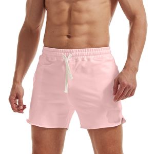 กางเกงขาสั้นออกกำลังกายผู้ชาย ระบายอากาศได้ดี พิมพ์ลายลำลอง สำหรับวิ่ง ฟิตเนส ใส่เล่นกีฬา  รับสกรีนโลโก้ เอวกลาง มีเชือกผูก ผลิตจากผ้าโพลีเอสเตอร์/คอตตอน 100% - Product Image 2