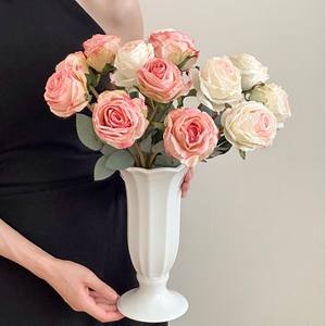 Roses artificielles Anna's Rose, fleurs en soie, haute simulation, accessoires de décoration pour mariage et maison - Product Image 1