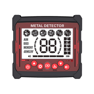 Détecteur de métaux professionnel en plastique noir et rouge, pour adultes, haute sensibilité, recherche de pièces d'or et d'argent, GT858H - Product Image 3