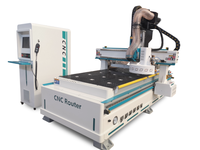 Machine de découpe CNC à nesting automatique haute vitesse, moteur 9KW, transmission par engrenages, modèle 1325, zone de travail 1300x2500MM pour