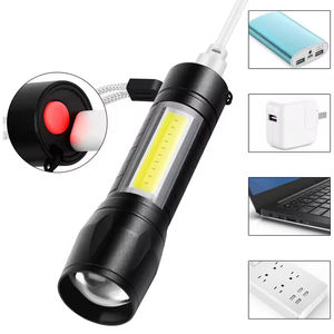 Linterna LED de Bolsillo para Camping, Táctica, Recargable por USB, Resistente al Agua IP55, de Aleación de Aluminio, Mini Linterna de Emergencia, 100-200m - Product Image 4